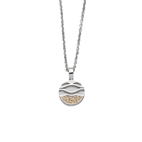 DUR Schmuck Kette STRANDWELLEN 2.0 Strandsand Silber 925/- rhodiniert 45cm (K2963)