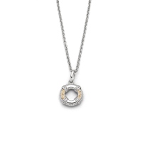 DUR Schmuck Kette RETTUNGSRING Strandsand, Silber 925/- rhod. 45cm (K2980)