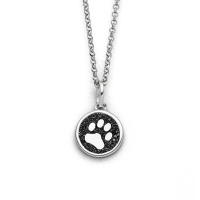 DUR Schmuck Kette LUCKY DOG Lavasand, Silber 925/- rhodiniert 45cm (K3012)