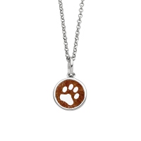 DUR Schmuck Kette LUCKY DOG Bernsteinsand, Silber 925/- rhodiniert 45cm (K3013)