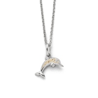 DUR Schmuck Kette DELFIN Strandsand, Silber 925/- rhodiniert 45cm (K2985)