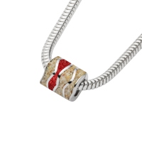 DUR Schmuck Anhänger STRANDWELLEN Strandsand /Koralle, Silber 925/- rhodiniert (P4452)