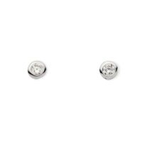 Dur Schmuck Ohrstecker ZIRKONIA Silber 925/- rhodiniert (O4979)