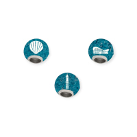 DUR Schmuck Bead WARNEMÜNDE blauer Steinsand (Kyanit), Silber 925/- rhodiniert. (P4678)