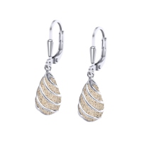 DUR Schmuck Ohrhänger BALI Strandsand Silber 925/- rhodiniert (O5675)
