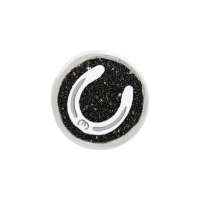 DUR Schmuck Element Pferdeglück HUFEISEN Lavasand, Silber 925/- rhod. (F415)