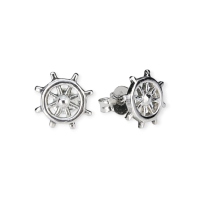 Maritimer Ohrstecker Steuerrad Silber 925/- 9 mm – (EP2073)