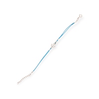 Maritimes Armband Anker Hellblau Silber 925/- 15cm+3cm Verlängerung (BP-B-12455)