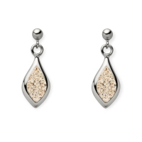 DUR Schmuck Ohrring LUNEA Strandsand, Silber 925/- rhodiniert (O5726)
