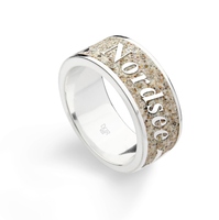 UVP 129€ DUR Schmuck Ring *Nordsee* Strandsand, Silber 925/- rhodiniert (R4588)