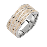 DUR Schmuck Ring Strandwellen 925/- Strandsand, Silber 925/- (R4801)